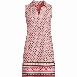 Lands' End Women's Sleeveless Cotton Poplin Dress M Lightweight Preppy Everyday